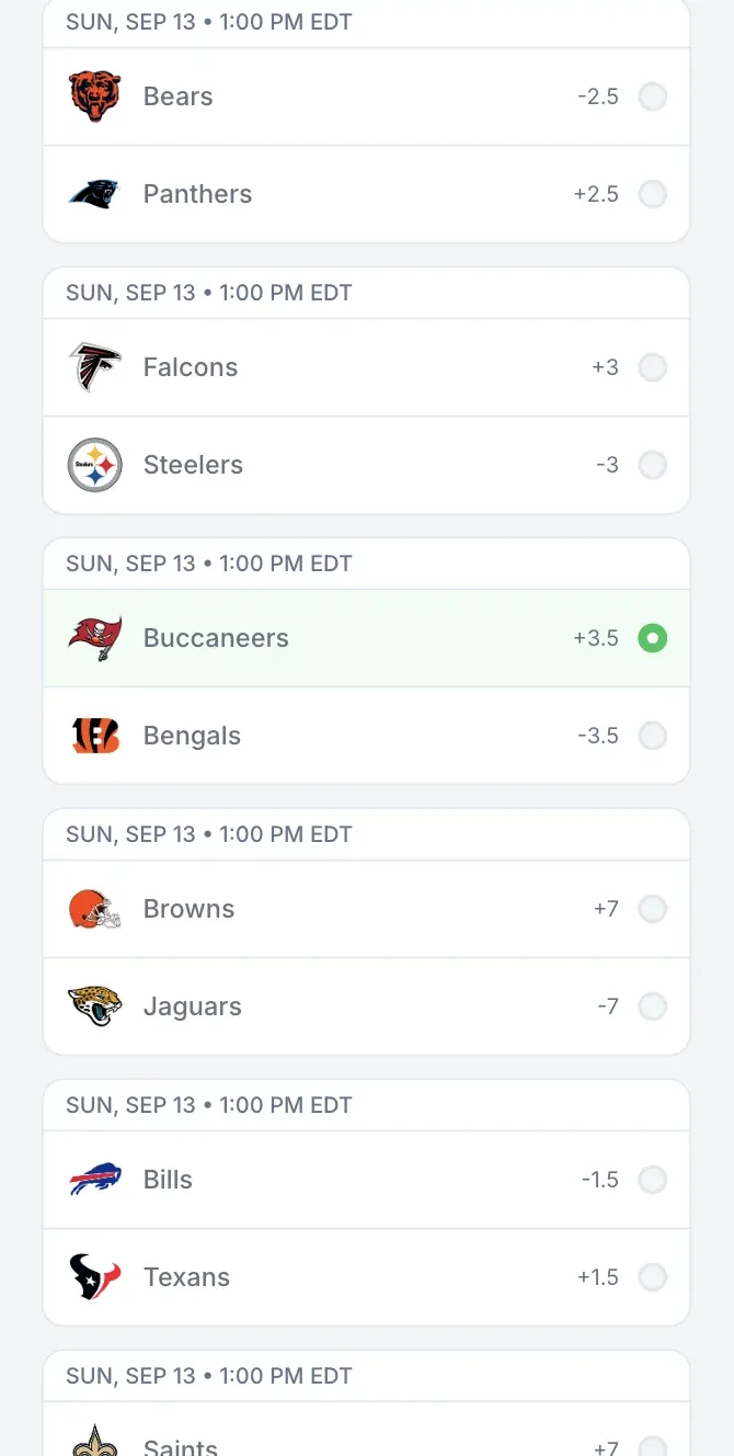 Sunday Survivor mobile view